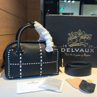 Delvaux經典Cool Box荔枝紋手提女包 德爾沃專櫃手提肩背手袋女包 bxs1028