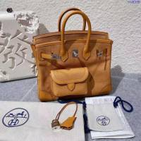 Hermes專櫃經典款手提女包 愛馬仕birkin25芝麻色2s Cargo包 ttd1105