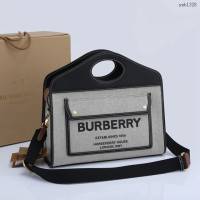 Burberry專櫃新款大號37cm撲克包拉鏈 巴寶莉手提肩背斜挎女包 yxb1328