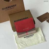 Burberry專櫃新款女士短夾錢包 巴寶莉拼色翻蓋短錢包 yxb1449