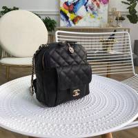 CHANEL女包 Chanel Small backpack小書包 19早春新款 魚子醬菱格小背包 香奈兒雙肩包 djc1112