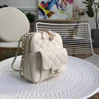 CHANEL女包 Chanel Small backpack小書包 19早春新款 魚子醬菱格小背包 香奈兒雙肩包 djc1114