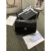 CHANEL女包 A01112 最新經典款 CF小牛皮壓花鱷魚紋 時尚單肩鏈條口蓋包 香奈兒斜跨女包 djc1516