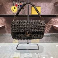 FENDI专柜精品包包 芬迪Baguette中號手袋 Fendi2020火新爆款提花布料編織手提肩背包 fdzg2290