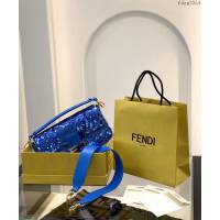 FENDI专柜精品包包 芬迪手提肩背女包 0127L 手工縫製 Fendi珠片法棍包 fdzg2354