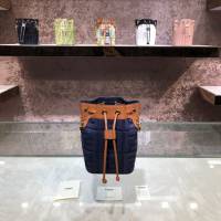 FENDI专柜精品包包 芬迪2020火爆新款肩背水桶女包 Fendi8066藍色牛仔布刺繡FF LOGO水桶包 fdzg2385