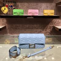 FENDI精品女包 芬迪BAGUETTE中號羊皮手袋 Fendi 0191M迷你肩背斜挎包 fdzg2539