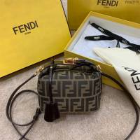 FENDI精品女包 芬迪小號vintage中古老花化妝包 Fendi便當包飯盒包 fdzg2578