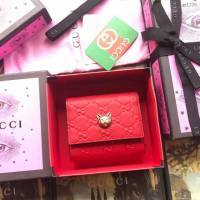 Gucci錢包 548050 古馳2019早春新款 Signature系列貓頭五金翻蓋錢夾 Gucci女款短錢包  gqy1139