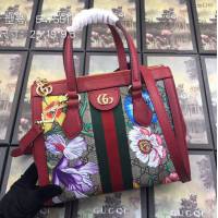 Gucci女包 547551 古馳2020新款女包 花膠紅皮 Gucci手提女包  gqy1165