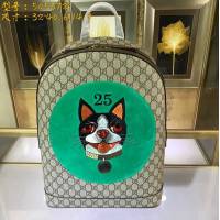 Gucci雙肩包 505372 古馳刺繡波士頓梗犬Bosco狗狗圖案背包 Gucci雙肩女包  gqy1193