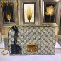 Gucci女包 409486 Gucci中號女包 古馳Padlock圖案印花肩背包  gqy1205