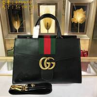 Gucci女包 476470 古馳原單女包 新款GG虎頭拼色條紋手提單肩包  gqy1207