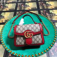 Gucci女包 547260 古馳翻蓋手袋 經典款古奇手提包 Gucci單肩斜挎女包  gqy1833