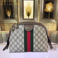 Gucci經典款女包 499621 古馳GG Supreme Ophidia系列 GG肩背包 Gucci小號貝殼包  gqy1870