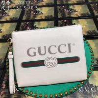 Gucci手包 572770 古馳2020新款 GUCCI古奇男士黑色全皮手拿包  gqy2112