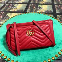 Gucci經典款女包 453878 古馳新款Marmont單肩斜挎小包 Gucci信封包 gucci兩包合一手拿包  gqy2531