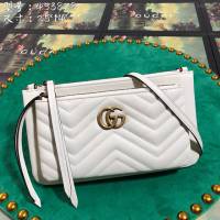 Gucci經典款女包 453878 古馳新款Marmont單肩斜挎小包 Gucci信封包 gucci兩包合一手拿包  gqy2533