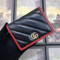 Gucci經典款錢夾錢包 573811 古馳原單GG marmont小卡包 Gucci女士零錢卡包 Gucci名片盒  gqy3351