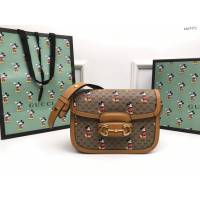 Gucci經典款女包 602204 古馳1955 Horsebit Bag 經典馬銜扣 Gucci爆款女士單肩斜挎包  gqy3472