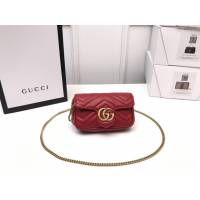 Gucci經典款女包 476433 古馳GG Marmont Mini迷你單肩斜跨鏈條包  gqy3656