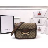 Gucci經典款女包 602204 古馳1955 Horsebit Bag 經典馬銜扣 Gucci爆款女士單肩斜挎包  gqy3915