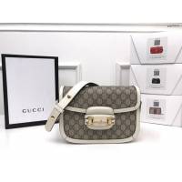 Gucci經典款女包 602204 古馳1955 Horsebit Bag 經典馬銜扣 Gucci爆款女士單肩斜挎包  gqy3916