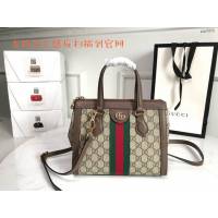 Gucci高仿專櫃女包 547551 古馳Ophidia系列經典雙G字母手提包 Gucci小號手提購物袋  gqy3978