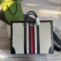 Gucci專櫃20022新款男士手提包 古馳GG新款系列大號購物袋724665 gqy4194