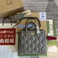 Gucci專櫃2022新款壓花G原廠皮女包 古馳GG Matelassé迷你手提包728309 gqy4305