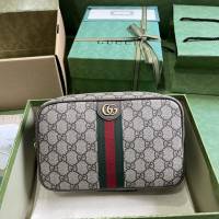 gucci專櫃新款手袋 古馳Gucci Savoy系列飾織帶洗漱包 jcp1107