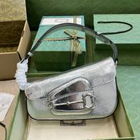 gucci專櫃2024新款原廠皮斜挎手袋 古馳Gucci Horsebit 1955系列小號肩背包 jcp1774