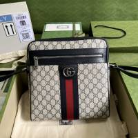 gucci專櫃新款Supreme帆布肩背包 古馳Ophidia系列GG手袋 jcp1830