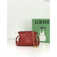 Loewe專櫃2022新款Flamenco小福袋手機包 羅意威純色全皮束口抽繩小挎包手機包 10853 lyw1051