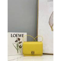 Loewe專櫃2022全新Goya系列小號手袋 羅意威爆款純色全皮肩背斜挎女包 lyw1070