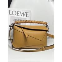 Loewe專櫃羅意威Puzzle女款系列小號新款拼色編織手提肩背包 lyw1275