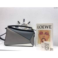 Loewe專櫃羅意威女款Puzzle系列中號拼色純色手提手拎單肩斜挎包 10171 lyw1293