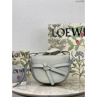 Loewe專櫃2022新款升級版字母寛肩帶馬鞍包 羅意威MiniGateDual手袋 男女款單肩斜挎腰包胸包 10183 lyw1348