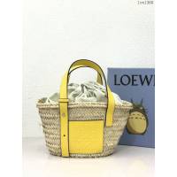 Loewe專櫃同步2022最新款白色草編菜籃子 羅意威小號草編包 型號10129 lyw1360