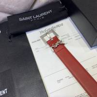 Saint Laurent女士皮帶 聖羅蘭金扣小牛皮腰帶  jjp1753