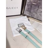 Gucci經典女士皮帶 370717 古奇方扣牛皮腰帶  jjp2038