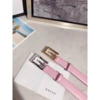 Gucci經典女士皮帶 370717 古奇方扣牛皮腰帶  jjp2041