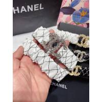 Chanel專門店2021新款女士皮帶 香奈兒經典小羊皮鬆緊褲腰帶 香奈兒皮穿鏈褶皺腰帶  jjp2311