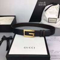 Gucci經典皮帶 古奇雙面小牛皮搭方形旋轉G帶扣腰帶  jjp2447