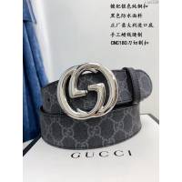 Gucci經典男士皮帶 古奇PVC人造帆布印花腰帶  jjp2526