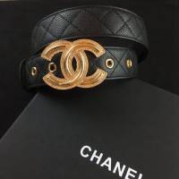 Chanel專門店2021新款女士皮帶 香奈兒經典字母扣牛皮腰帶  jjp2618