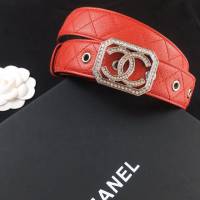 Chanel專門店2021新款女士皮帶 香奈兒經典字母扣牛皮腰帶  jjp2625