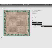 古奇專櫃新款情人節特別版Gucci頂級斜紋真絲方巾 mmyj1492