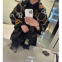 Gucci古奇專櫃爆款GG彩色提花披肩羊羔絨女士圍巾 mmyj2328