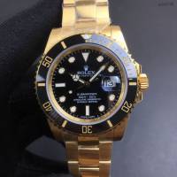 劳力士手表 Rolex间金/全金黑水鬼 超级3135机芯 Rolex高端男士腕表 gjs1696